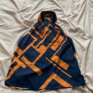 Chic Me geometric print mock neck halter top - size XL